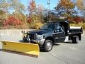 2004 Black Ford F550 Super Duty XL Regular Cab 4x4 Chassis Plow Truck  photo #6