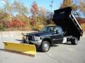 2004 Black Ford F550 Super Duty XL Regular Cab 4x4 Chassis Plow Truck  photo #8