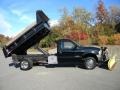 2004 Black Ford F550 Super Duty XL Regular Cab 4x4 Chassis Plow Truck  photo #11