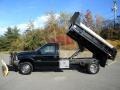 2004 Black Ford F550 Super Duty XL Regular Cab 4x4 Chassis Plow Truck  photo #16