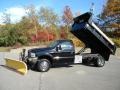 2004 Black Ford F550 Super Duty XL Regular Cab 4x4 Chassis Plow Truck  photo #20