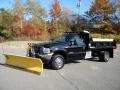 2004 Black Ford F550 Super Duty XL Regular Cab 4x4 Chassis Plow Truck  photo #33