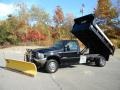 2004 Black Ford F550 Super Duty XL Regular Cab 4x4 Chassis Plow Truck  photo #34