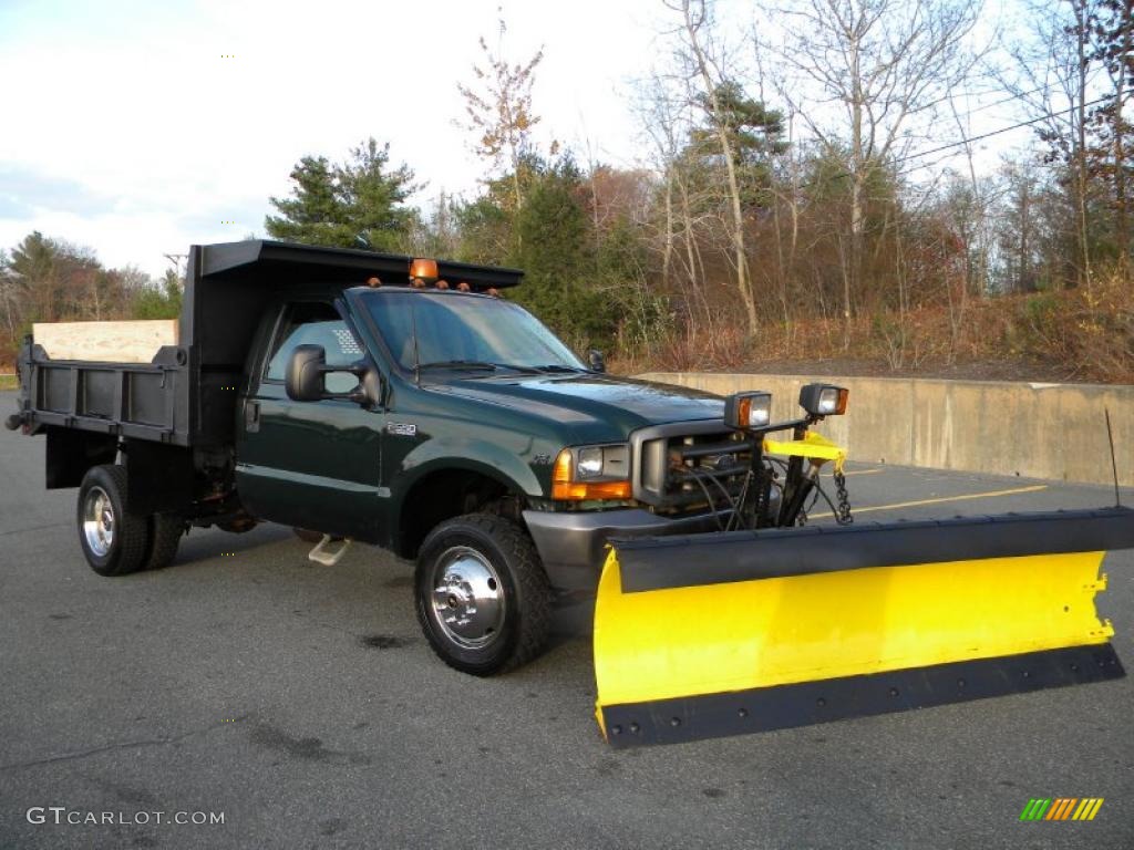 2000 F550 Super Duty XL Regular Cab 4x4 Dump Truck - Woodland Green Metallic / Medium Graphite photo #1