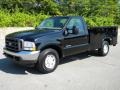 Black 2004 Ford F350 Super Duty XL Regular Cab Chassis Commercial Exterior