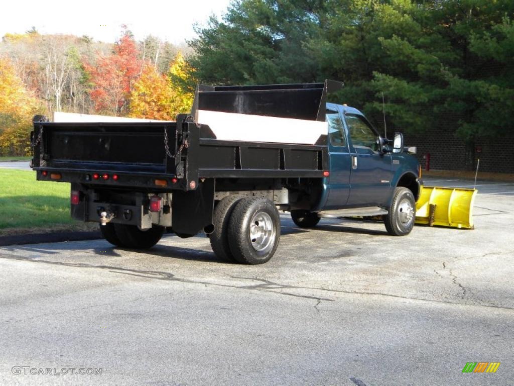 1999 F350 Super Duty XL SuperCab 4x4 Dump Truck - Woodland Green Metallic / Medium Graphite photo #14