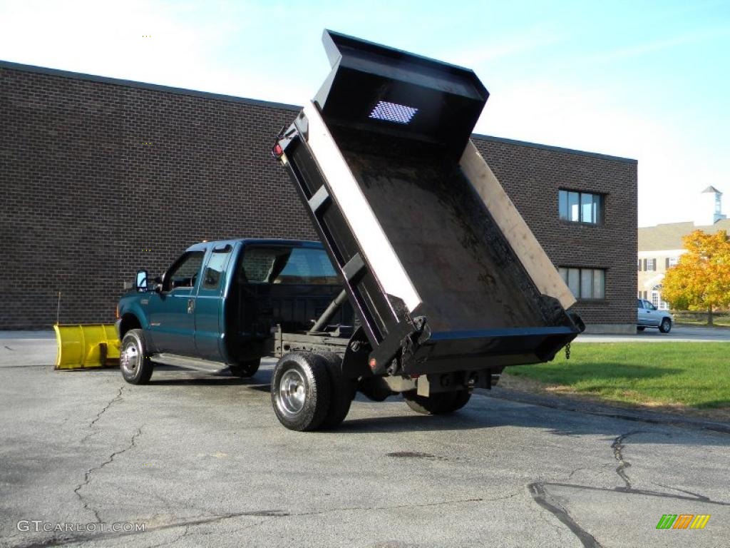 1999 F350 Super Duty XL SuperCab 4x4 Dump Truck - Woodland Green Metallic / Medium Graphite photo #26