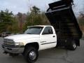 Bright White 2002 Dodge Ram 3500 ST Regular Cab 4x4 Chassis Dump Truck Exterior