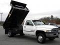 2002 Bright White Dodge Ram 3500 ST Regular Cab 4x4 Chassis Dump Truck  photo #16