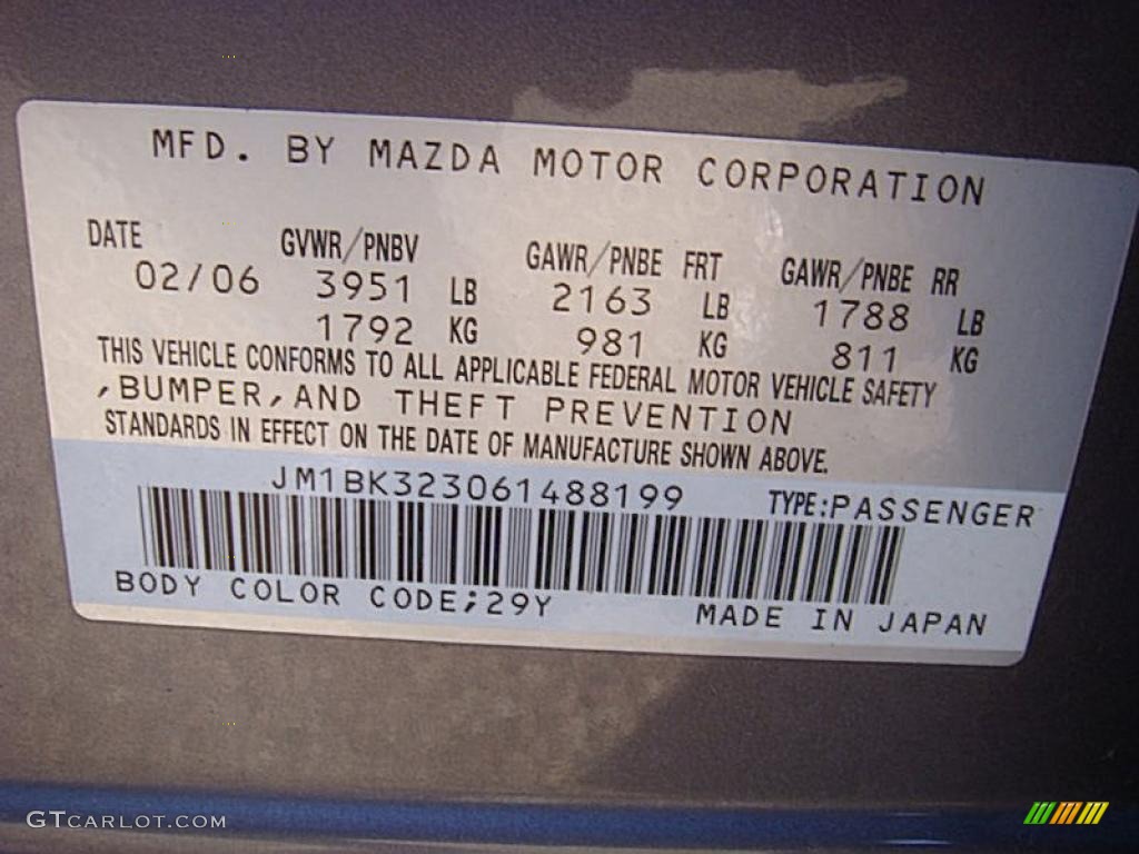 2006 MAZDA3 s Grand Touring Sedan - Titanium Gray Metallic / Black photo #20