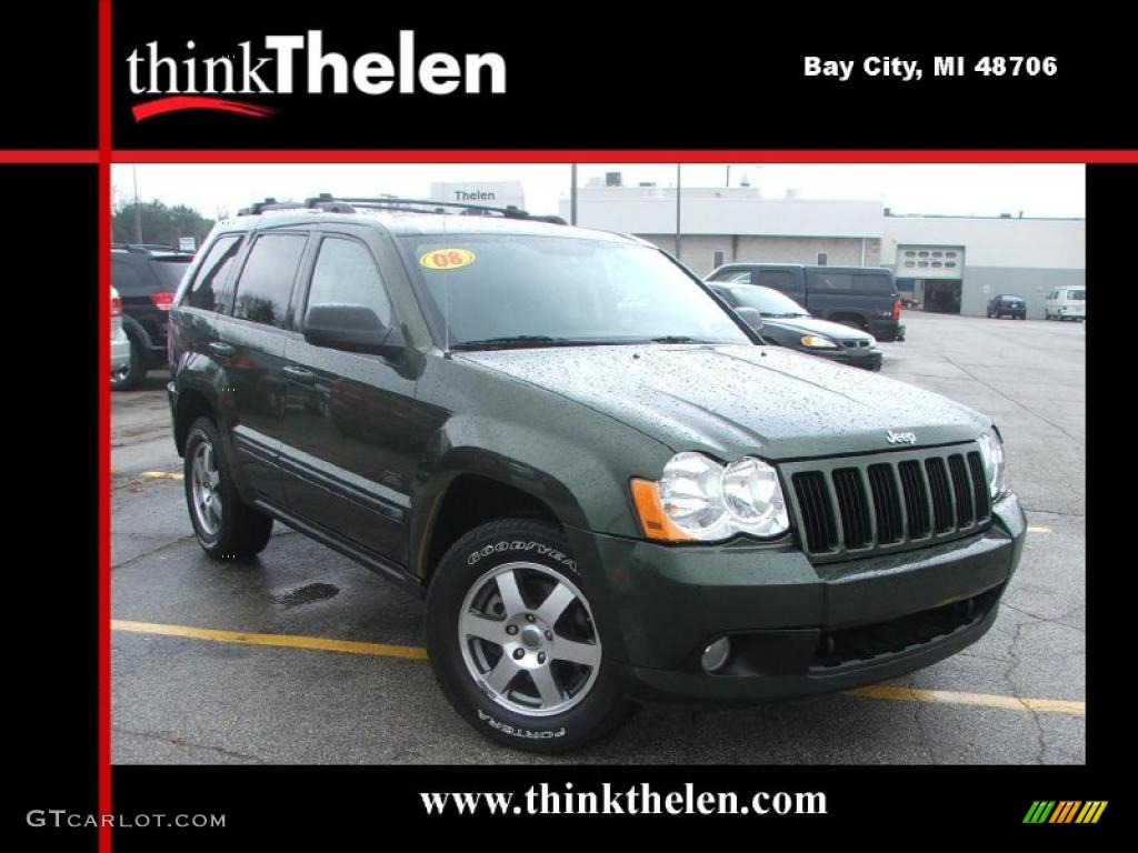 2008 Grand Cherokee Laredo 4x4 - Jeep Green Metallic / Dark Slate Gray/Light Graystone photo #1