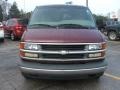 1999 Dark Carmine Red Metallic Chevrolet Express 1500 Passenger Conversion Van  photo #2