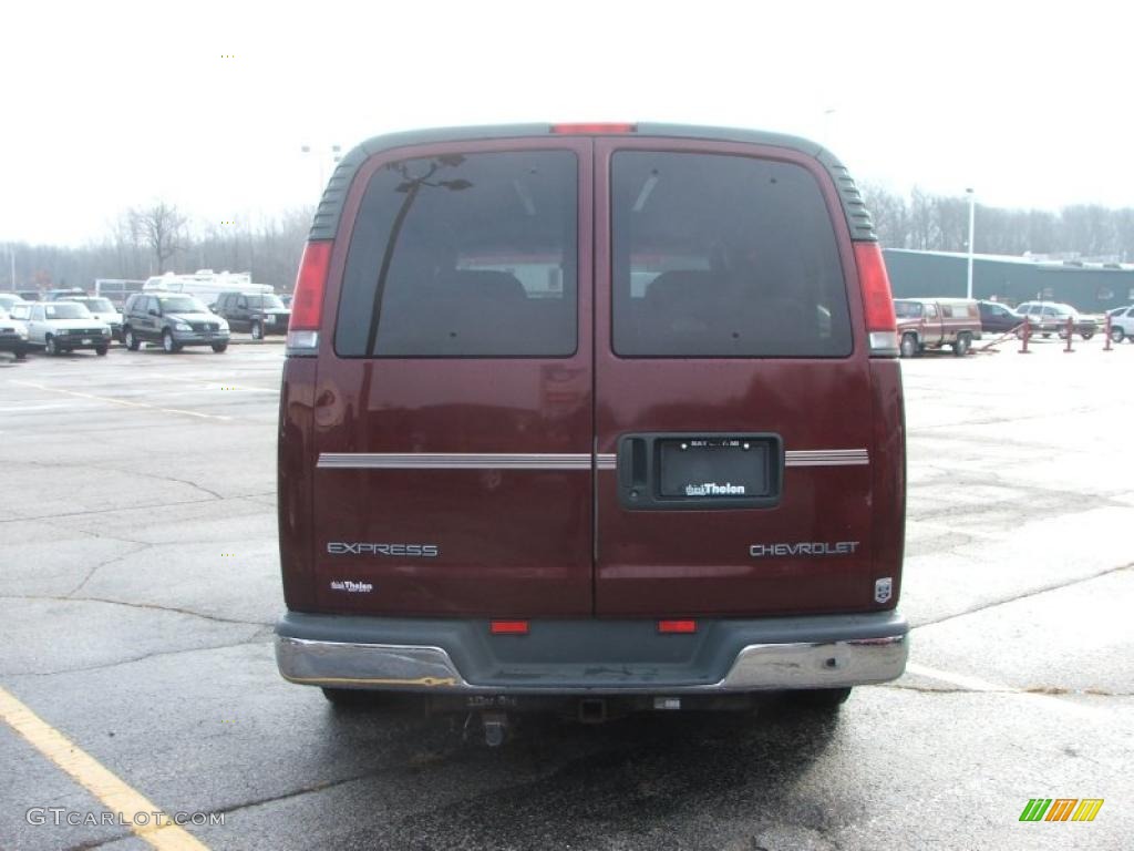1999 Express 1500 Passenger Conversion Van - Dark Carmine Red Metallic / Neutral photo #5