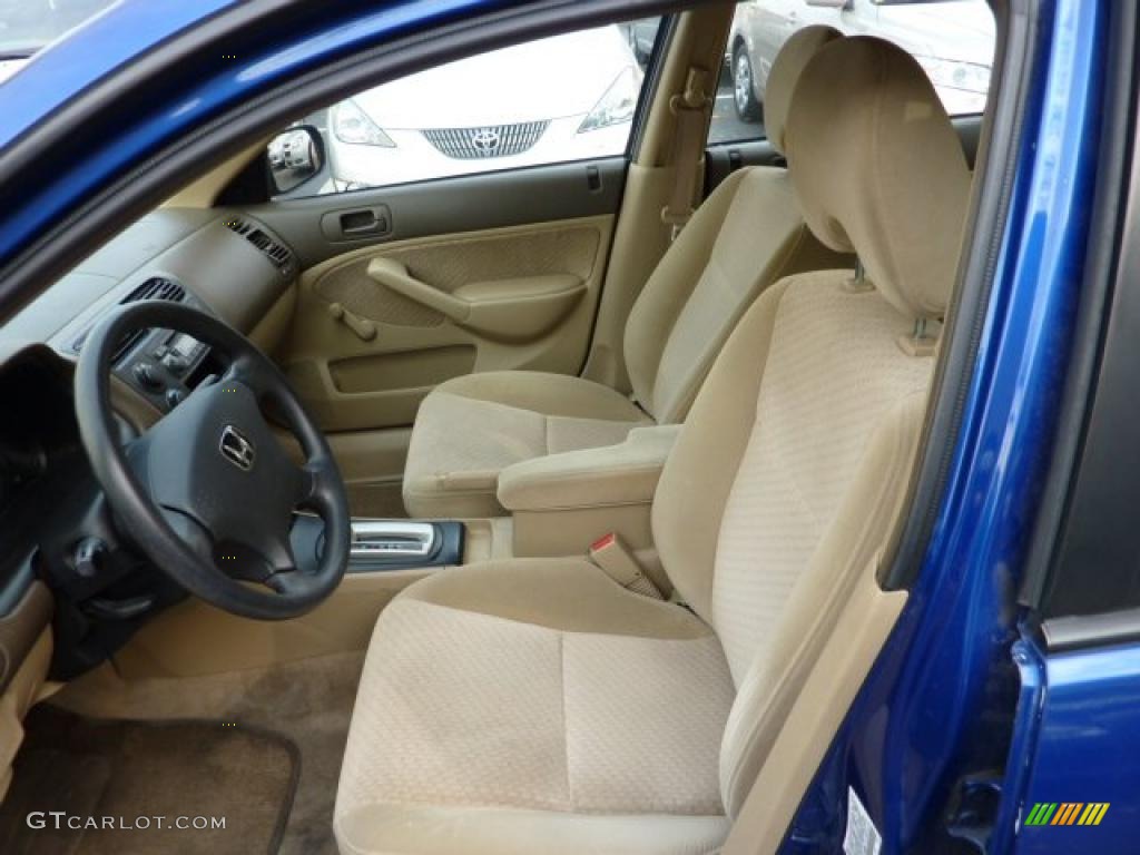 Ivory Beige Interior 2004 Honda Civic Value Package Sedan Photo #40665995