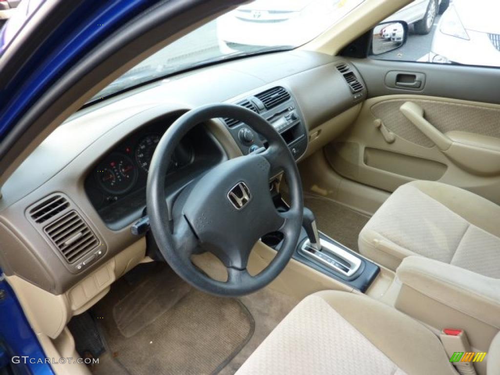 Ivory Beige Interior 2004 Honda Civic Value Package Sedan Photo #40666031