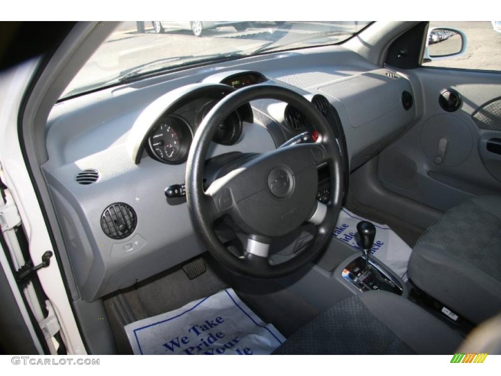 Gray Interior 2005 Chevrolet Aveo Ls Sedan Photo 40666907