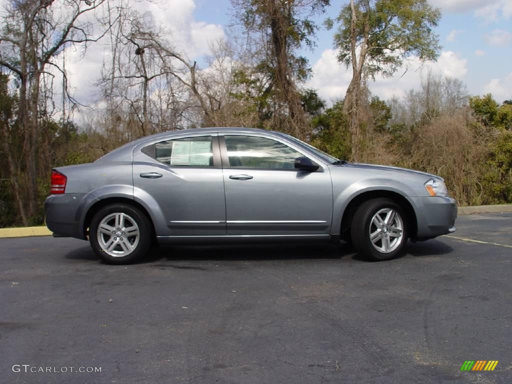 2008 Avenger SXT - Silver Steel Metallic / Dark Slate Gray/Light Slate Gray photo #2