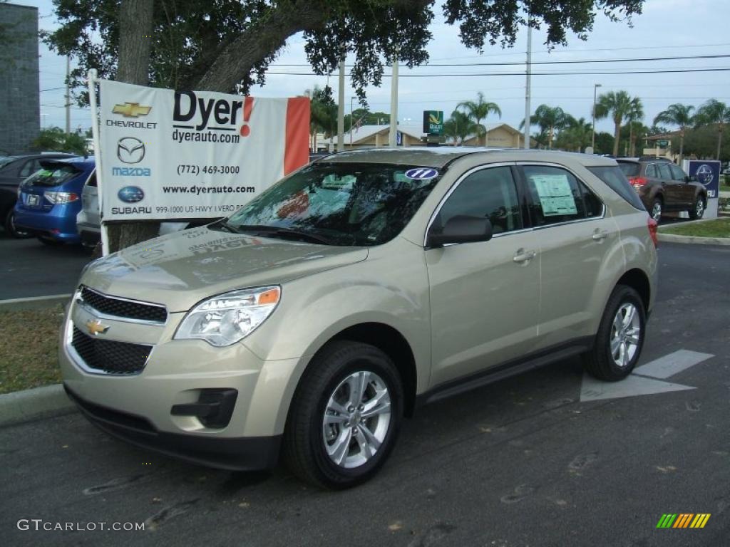 2011 Equinox LS - Gold Mist Metallic / Light Titanium/Jet Black photo #1