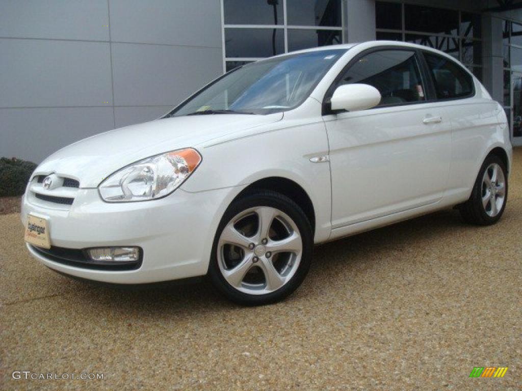 Nordic White 2008 Hyundai Accent SE Coupe Exterior Photo #40671058