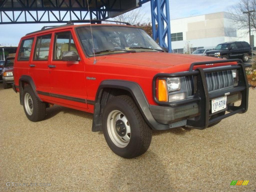 Flame Red 1996 Jeep Cherokee SE Exterior Photo #40675026