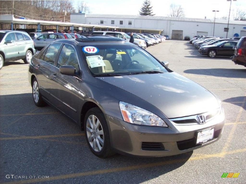 2007 Accord LX V6 Sedan - Carbon Bronze Pearl / Ivory photo #2