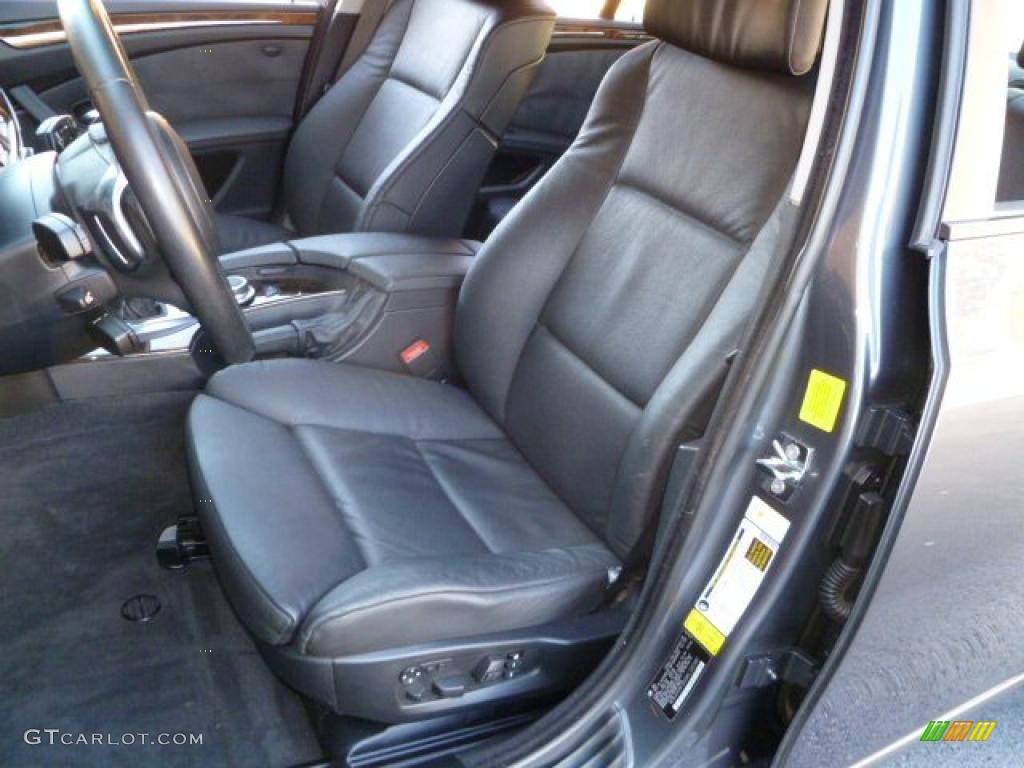 Black Interior 2008 BMW 5 Series 535i Sedan Photo #40677010