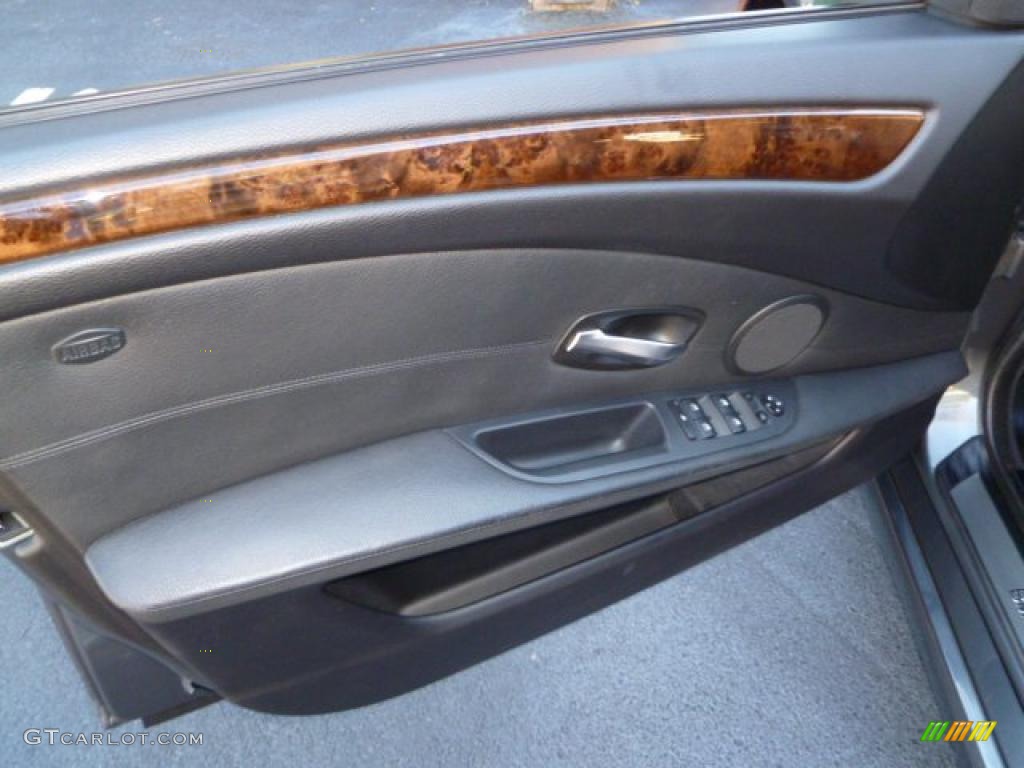 2008 BMW 5 Series 535i Sedan Black Door Panel Photo #40677218