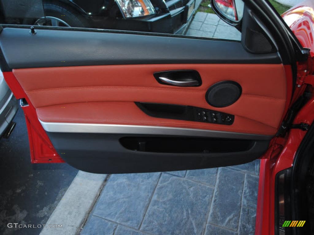2009 BMW 3 Series 328xi Sedan Chestnut Brown Dakota Leather Door Panel Photo #40677614