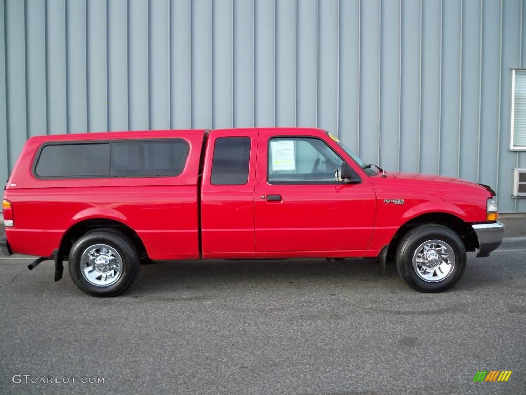 1999 Ranger XLT Extended Cab - Bright Red / Medium Graphite photo #2