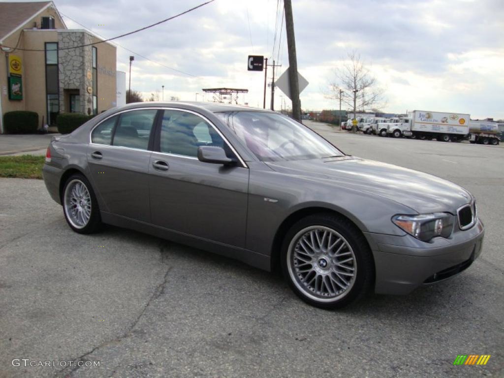 2003 7 Series 745i Sedan - Sterling Grey Metallic / Basalt Grey/Flannel Grey photo #6