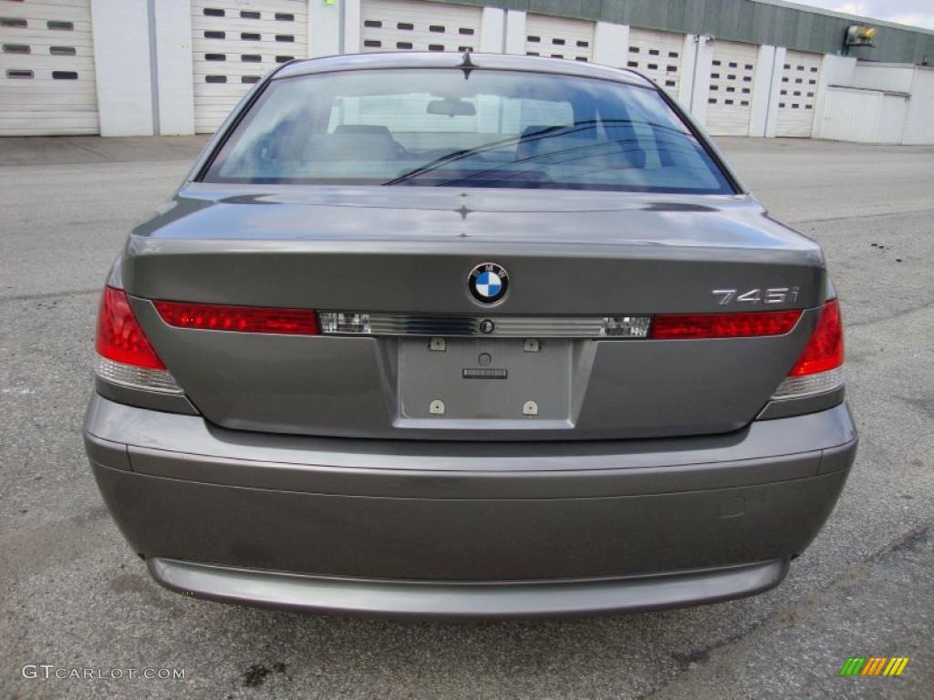 2003 7 Series 745i Sedan - Sterling Grey Metallic / Basalt Grey/Flannel Grey photo #9