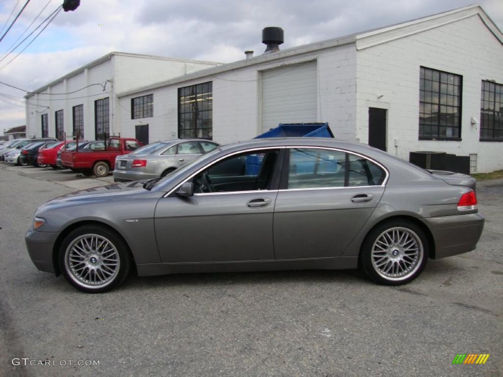 2003 7 Series 745i Sedan - Sterling Grey Metallic / Basalt Grey/Flannel Grey photo #11