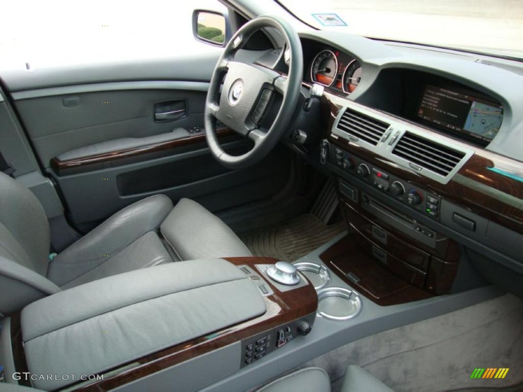 2003 7 Series 745i Sedan - Sterling Grey Metallic / Basalt Grey/Flannel Grey photo #20