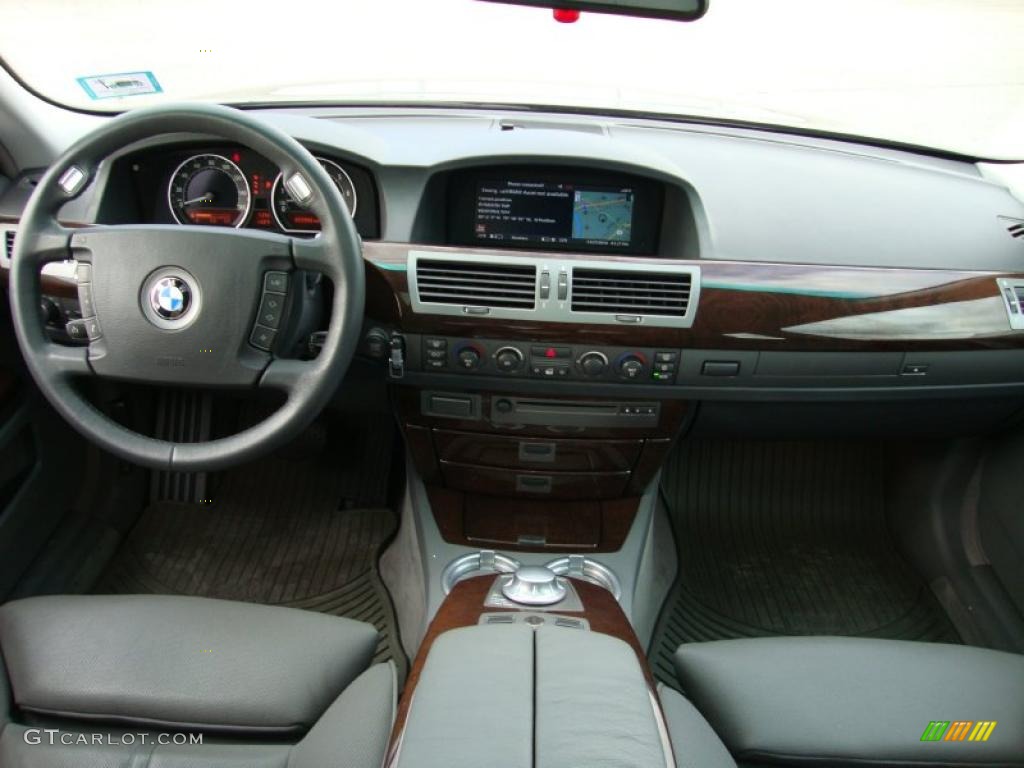 2003 7 Series 745i Sedan - Sterling Grey Metallic / Basalt Grey/Flannel Grey photo #30