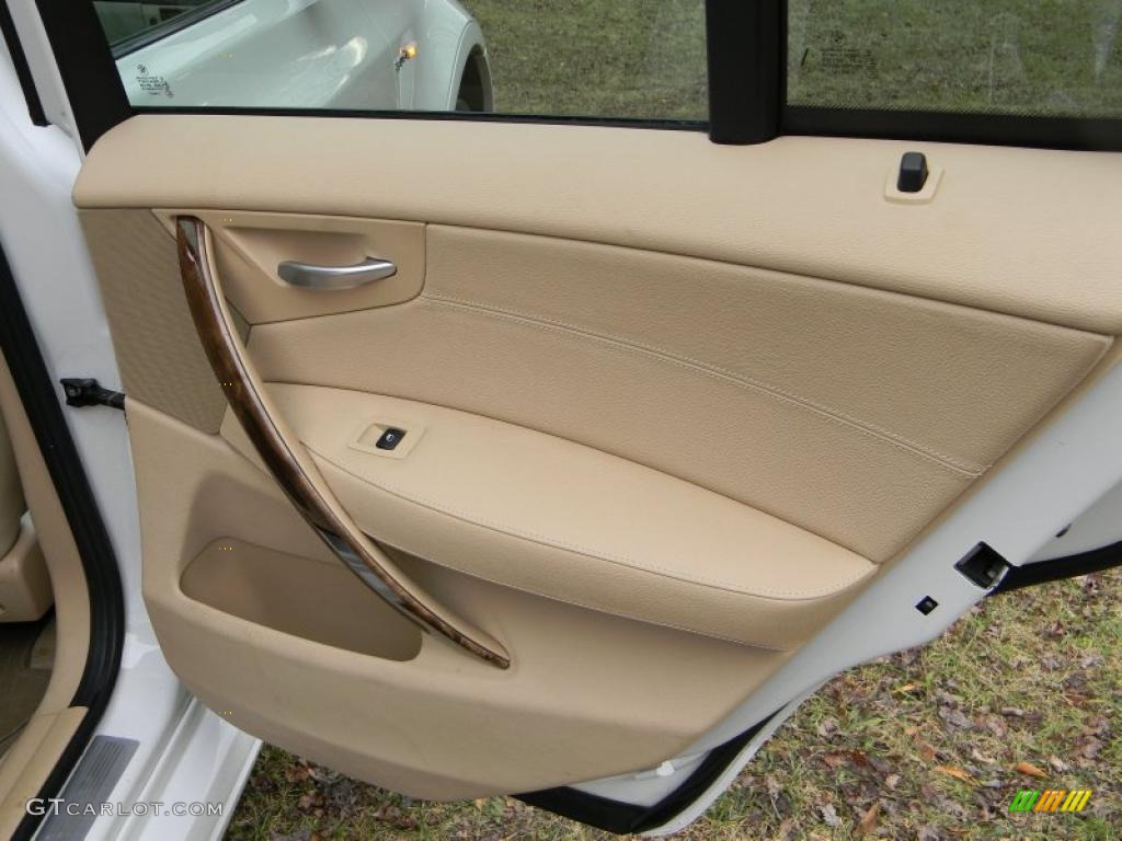 2007 BMW X3 3.0si Sand Beige Door Panel Photo #40681930