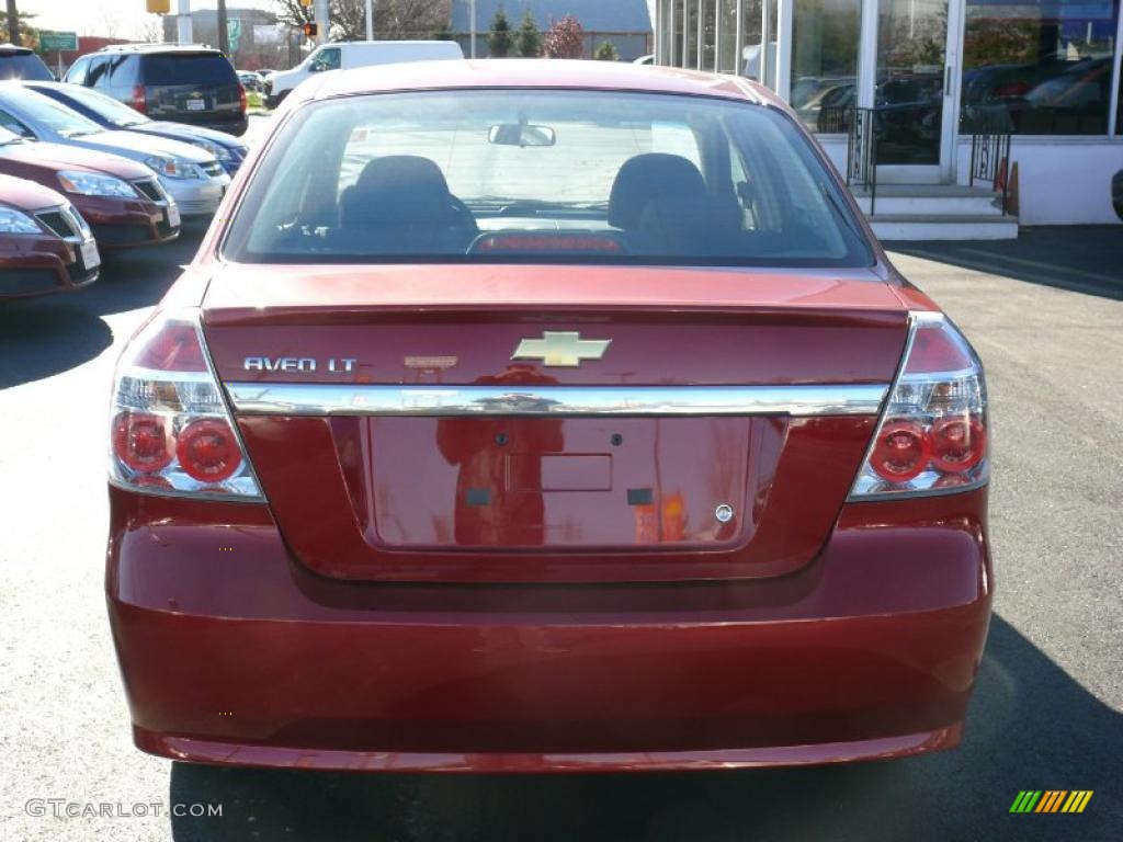 2010 Aveo LT Sedan - Sport Red / Charcoal photo #5