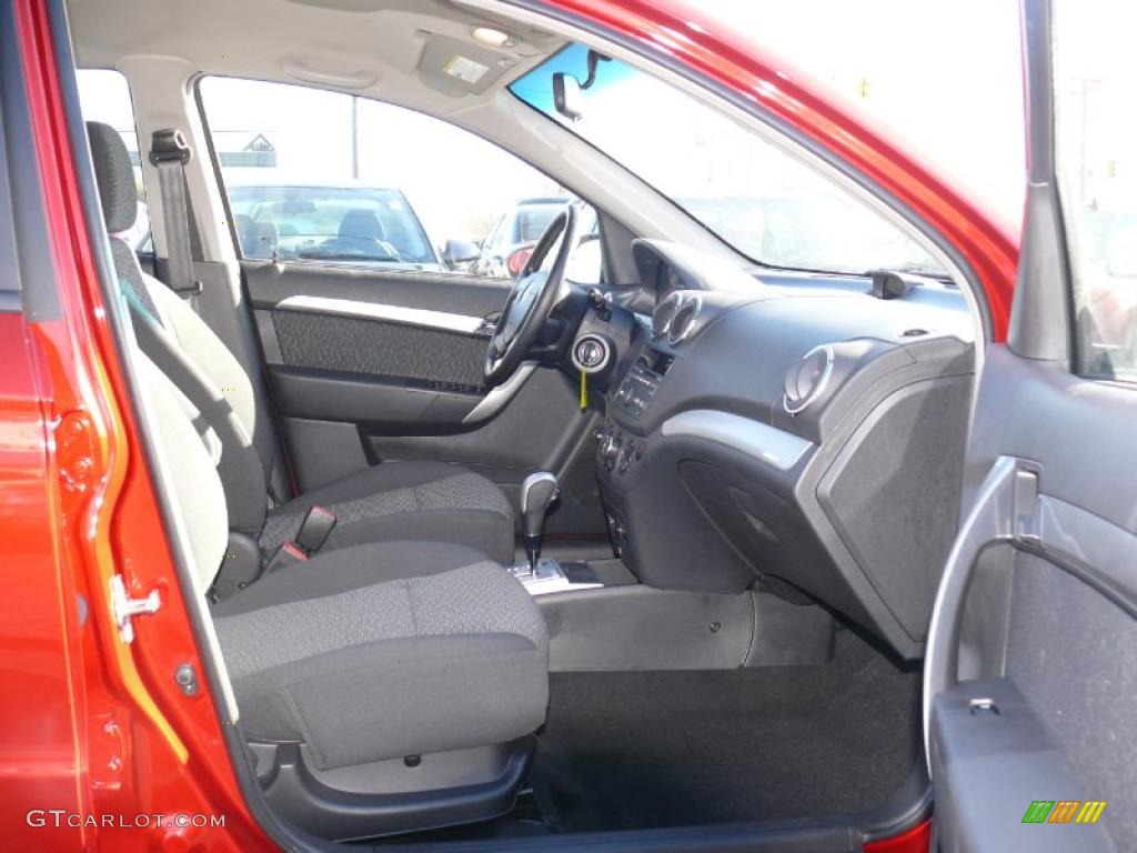 2010 Aveo LT Sedan - Sport Red / Charcoal photo #8