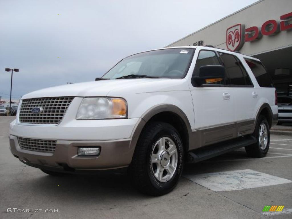 2003 Expedition Eddie Bauer - Oxford White / Medium Parchment photo #7
