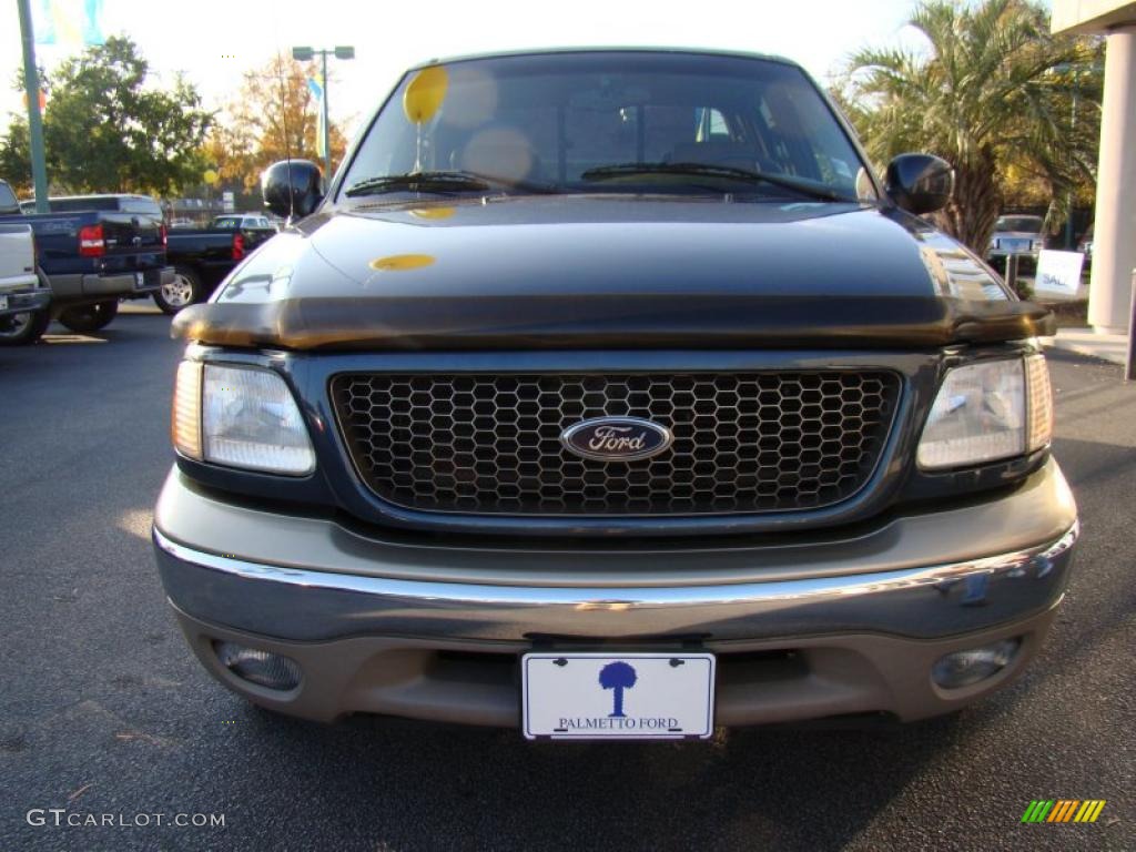 2001 F150 King Ranch SuperCrew - Charcoal Blue Metallic / Castano Brown Leather photo #3