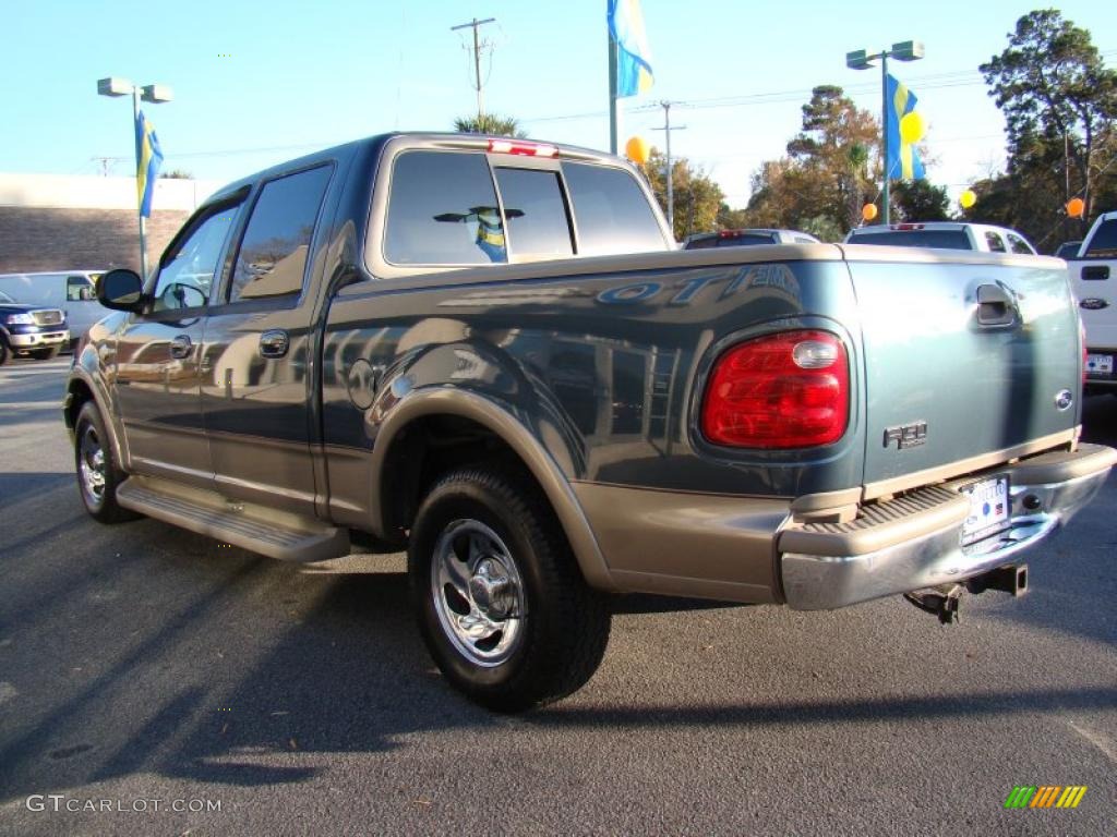 2001 F150 King Ranch SuperCrew - Charcoal Blue Metallic / Castano Brown Leather photo #6