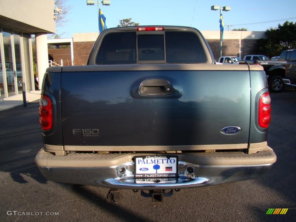 2001 F150 King Ranch SuperCrew - Charcoal Blue Metallic / Castano Brown Leather photo #7