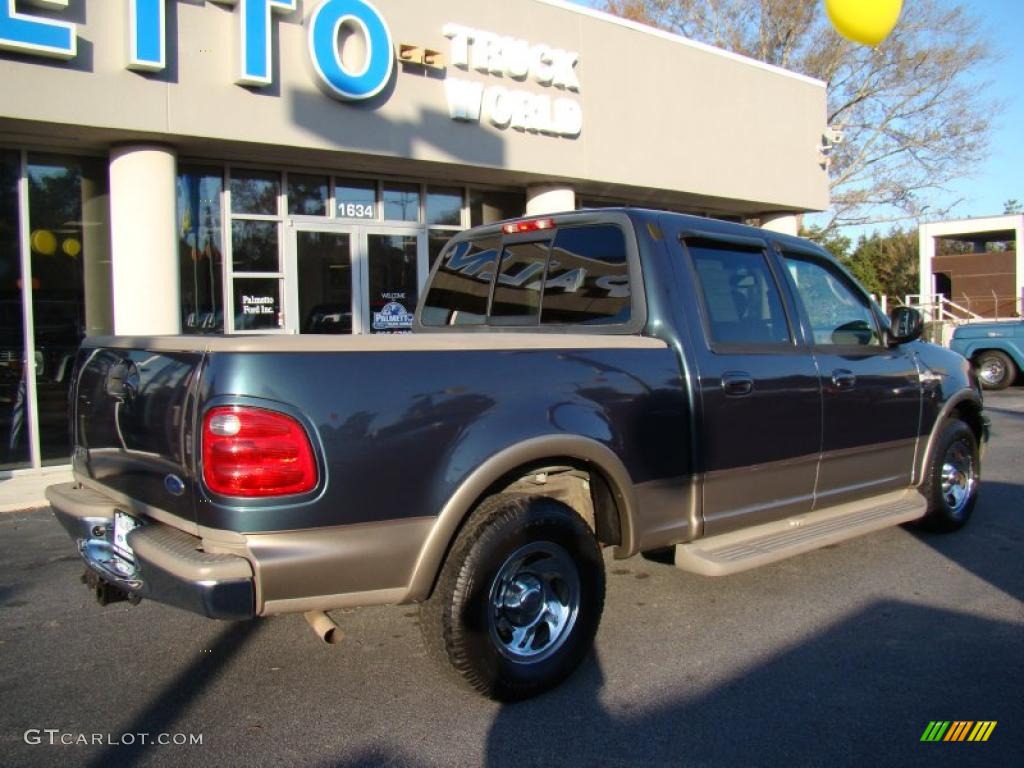 2001 F150 King Ranch SuperCrew - Charcoal Blue Metallic / Castano Brown Leather photo #8