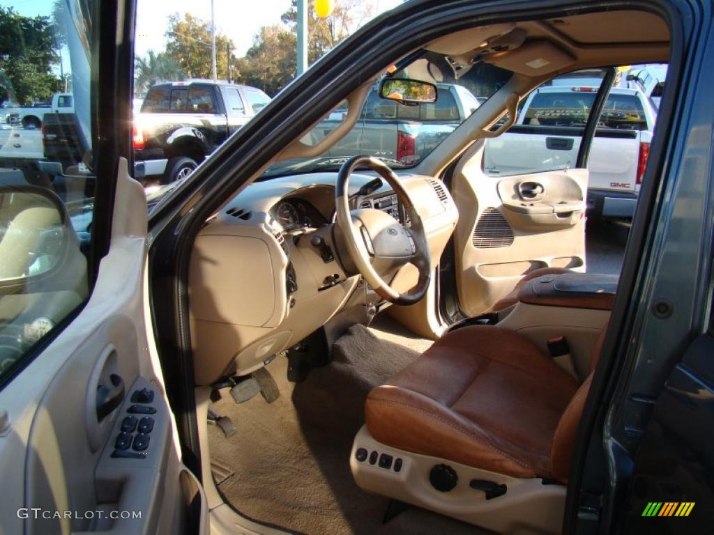 2001 F150 King Ranch SuperCrew - Charcoal Blue Metallic / Castano Brown Leather photo #9