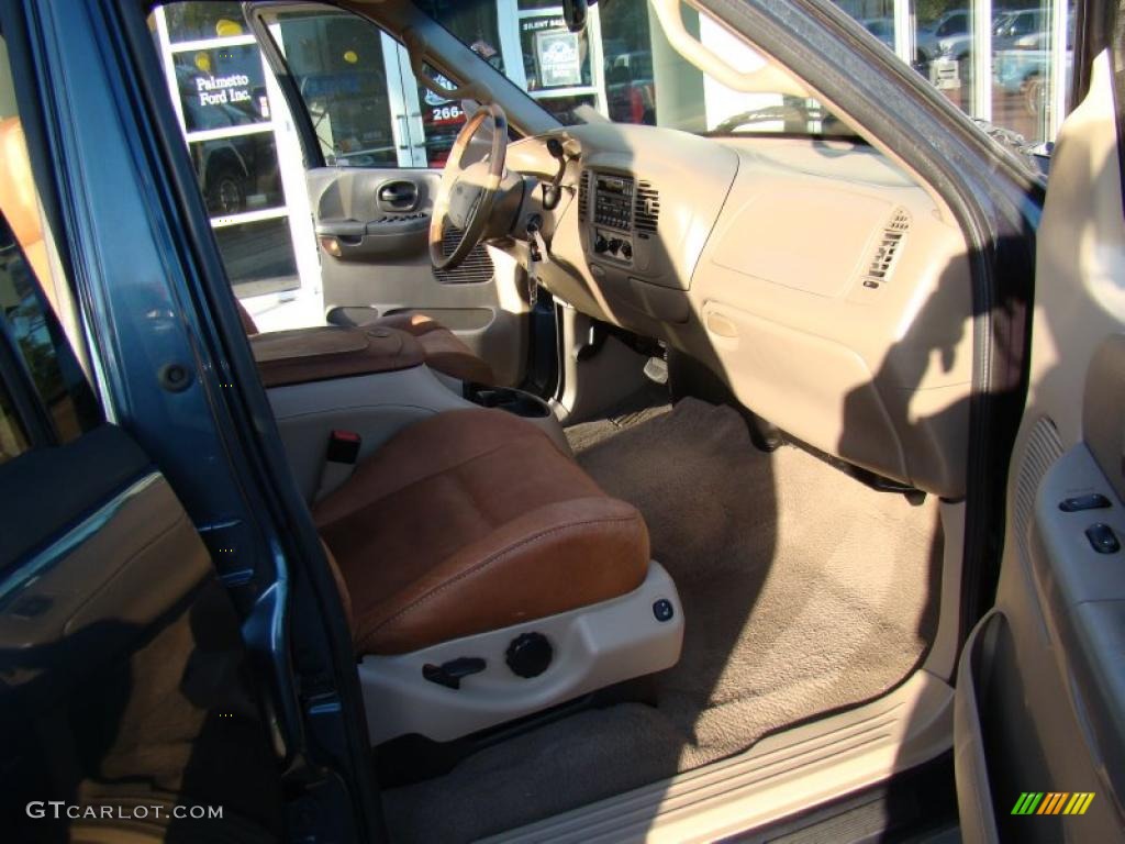 2001 F150 King Ranch SuperCrew - Charcoal Blue Metallic / Castano Brown Leather photo #14