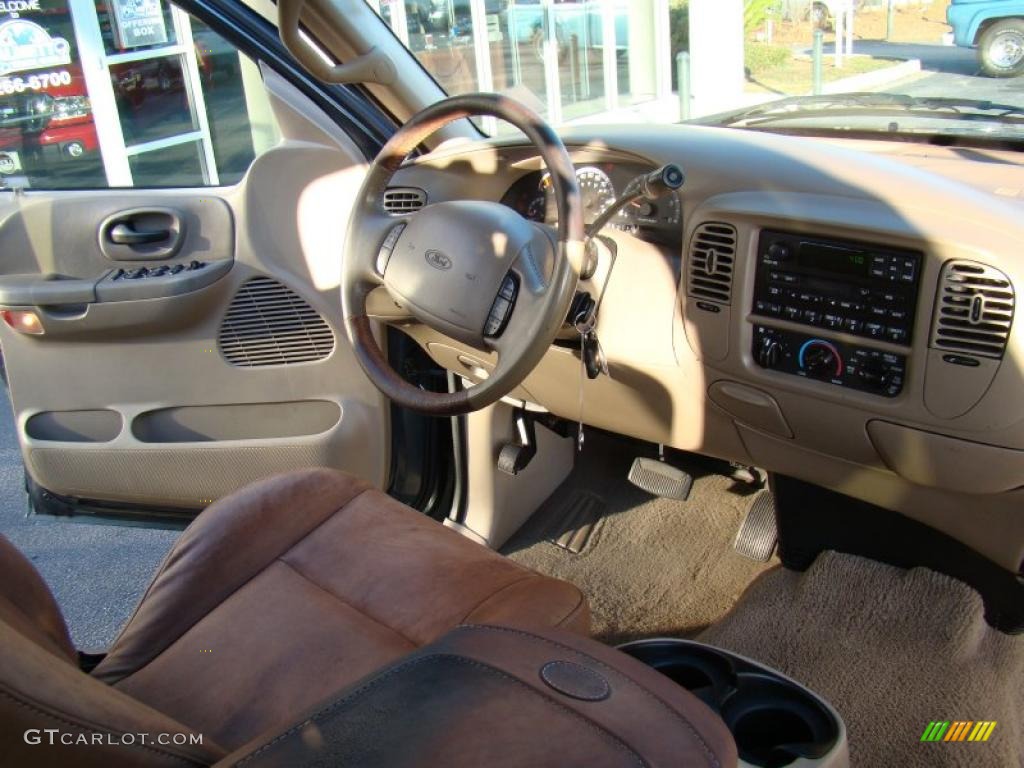 2001 F150 King Ranch SuperCrew - Charcoal Blue Metallic / Castano Brown Leather photo #19