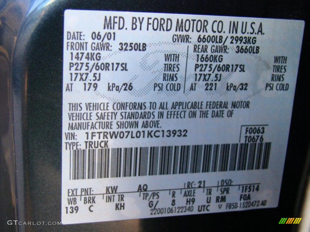 2001 F150 King Ranch SuperCrew - Charcoal Blue Metallic / Castano Brown Leather photo #29