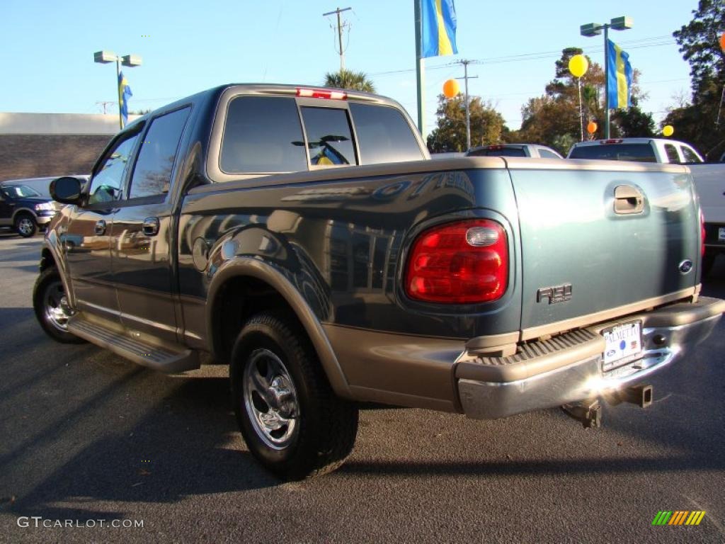 2001 F150 King Ranch SuperCrew - Charcoal Blue Metallic / Castano Brown Leather photo #32