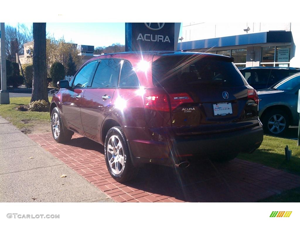 2008 MDX Technology - Dark Cherry Pearl / Taupe photo #7