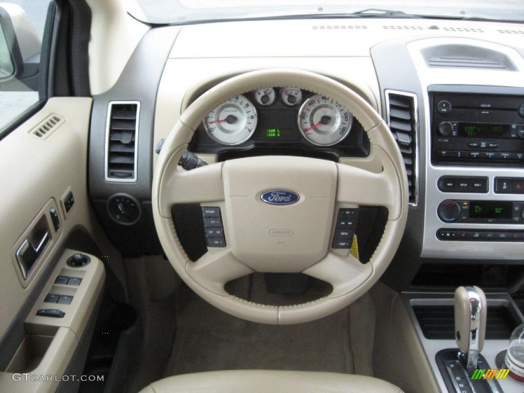 2007 Ford Edge SEL Plus Camel Steering Wheel Photo #40702017