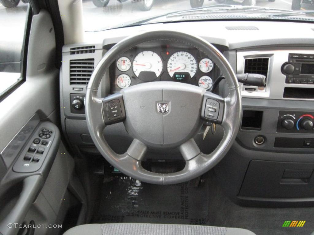 2007 Dodge Ram 2500 Lone Star Edition Quad Cab Medium Slate Gray Steering Wheel Photo #40703153